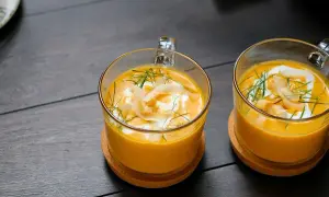 Recette de soupe butternut patate douce lait de coco crémeuse et savoureuse